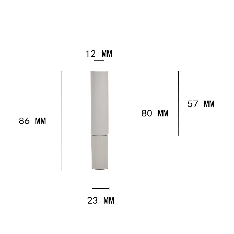 15ml Custom Empty Squeeze Plastic Hydrating Lipstick Tube Lip Balm Lip Gloss Container With Zinc Alloy Metal Applicator