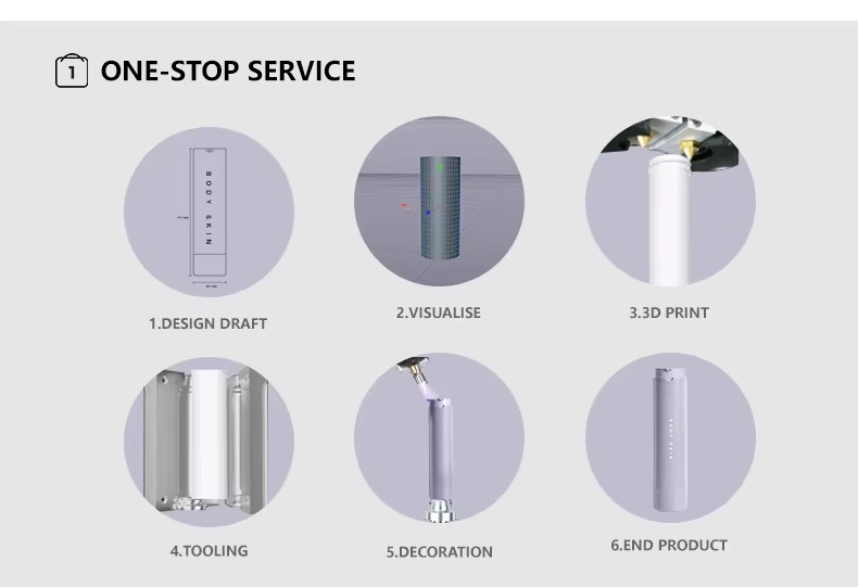 50ml Private Label Skincare Packaging Gradient Blue Color Cosmetic Perfume Mist Spray Glass Pump Bottle