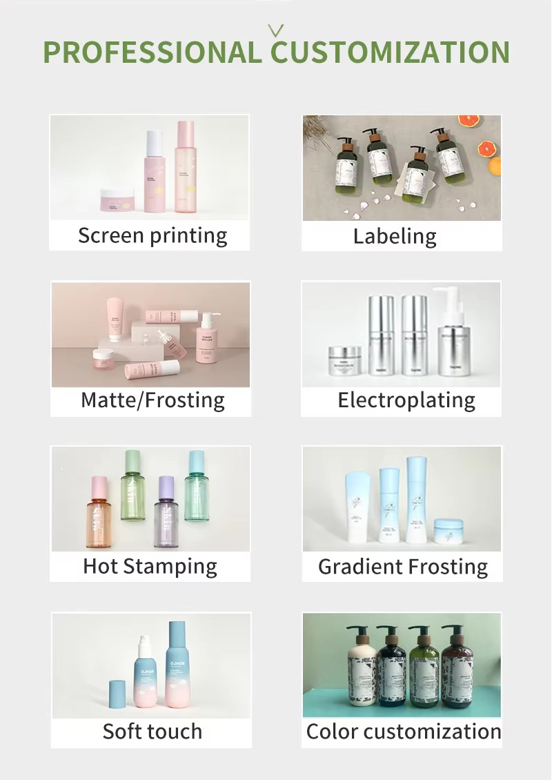 50ml 60ml 80ml 100ml High Quality Plastic Airless Eye Face Serum Essence Baby Lotion Vacuum Pump Bottle Skincare Packaging