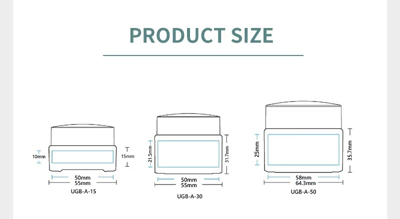 30ml 50ml 100ml White clear Double Wall Acrylic Powder Empty Jars Round Plastic Acrylic Jar 1 oz Acrylic Jar UGB-A