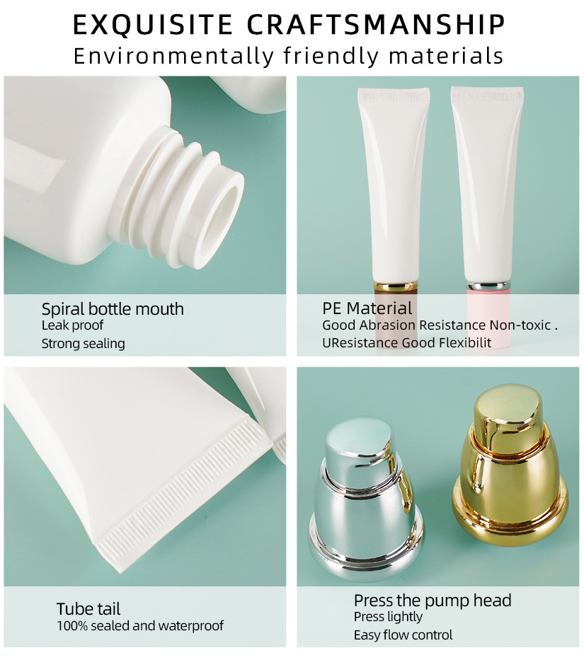60ml pressurized pump head hose spray head BB/CC cream essence lotion hose vacuum lotion pump sunscreen packaging