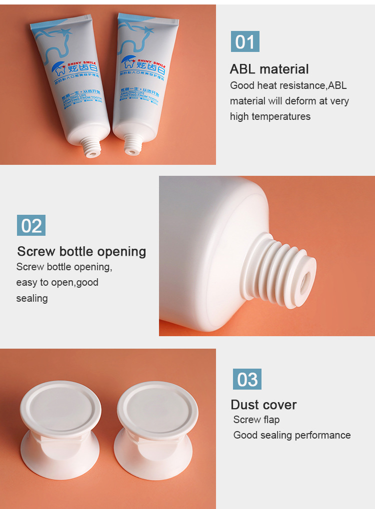 ABL tube toothpaste tube packaging for facial cleanser, sun protection and isolation, aluminum-plastic cosmetic packaging