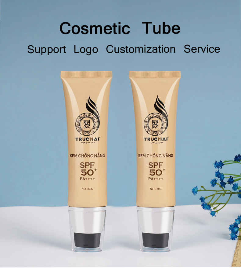 BB cream hand cream, isolation lotion, press pump head, PE soft tube, body lotion packaging, extrusion plastic soft tube packaging
