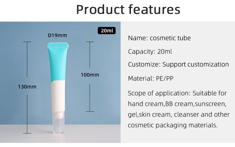 20ml transparent pointed tip water dropper cosmetic tube - essence eye cream PE plastic squeeze lotion gel tube