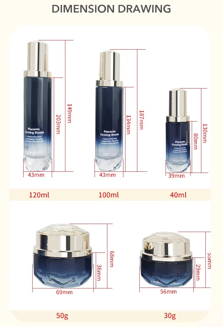 Manufacturer Skincare Packaging 30ml 45ml 100ml Facial Lotion Pump Bottles Black Glass Cosmetic Bottle Set