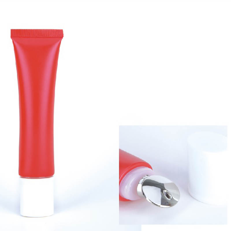 plastic tube with metal applicator with diameter 19mm for cosmetic packaging