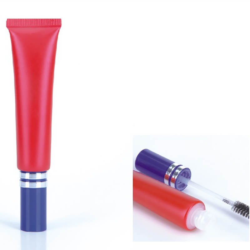 small plastic tube with Mascara applicator for eyelash cosmetic packaging