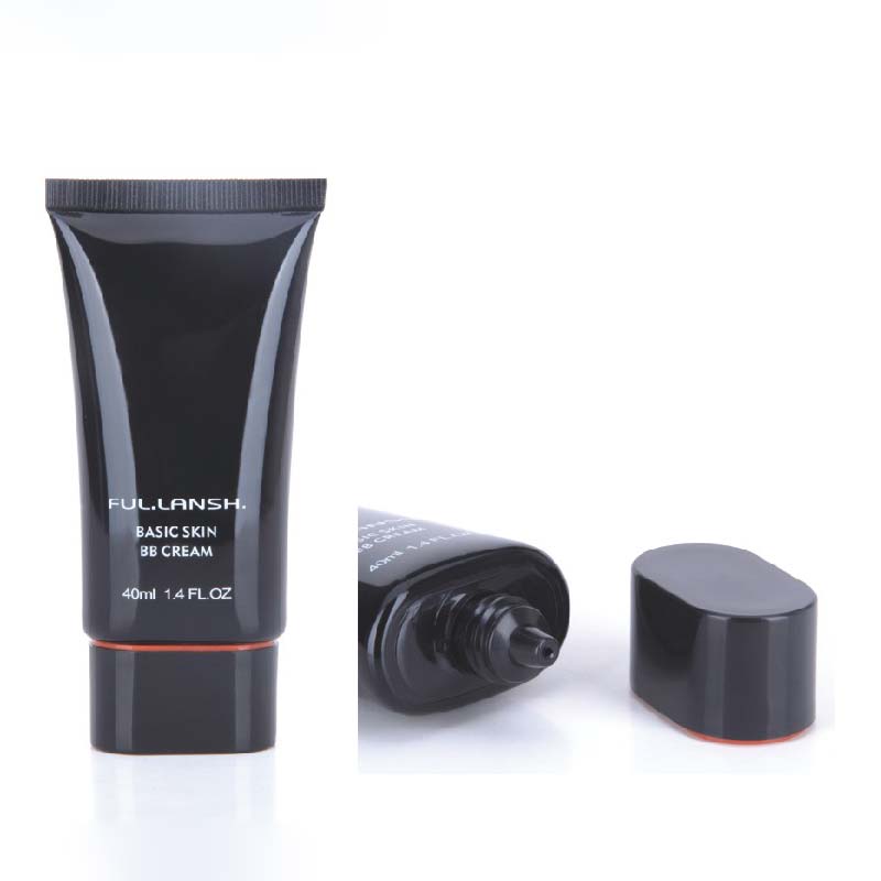 plastic tube with flat lid  for cosmetic BB cream CC cream packaging