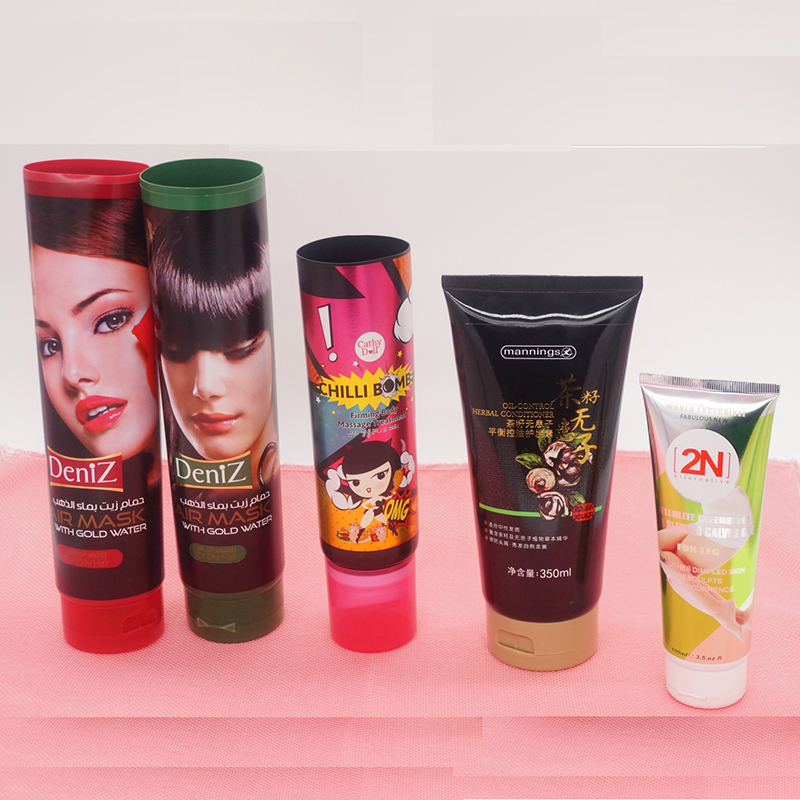 label sticker printing with plastic tube for cosmetic packaging