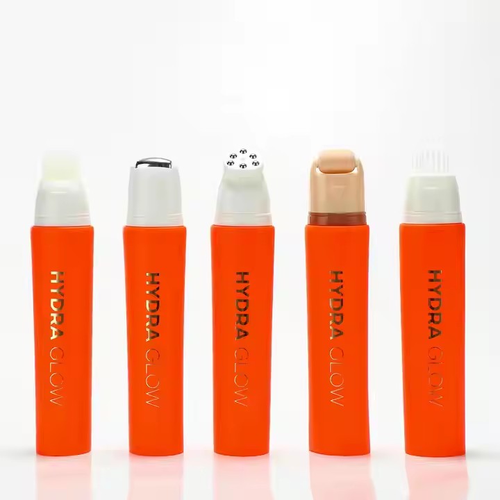 Customized Cosmetic Neck Massager Tube Packaging Double Roller Massage Tube Neck Head Lotion Massage Cream Tube