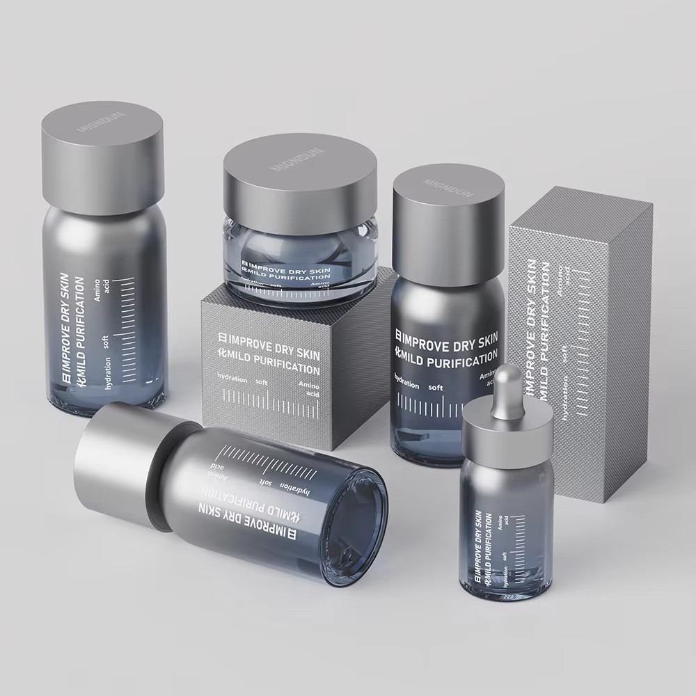 2025 New 35/50/80/120ML Cosmetic Bottles and Jars Skincare Containers Square Luxury Cosmetics Plastic Cosmetic Lotion Bottle Set