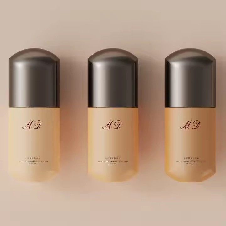 Luxury Skincare 45/65/100/130ml Lotion Bottle Cream Jars Forested Bottle Skincare Cosmetic Packaging Set