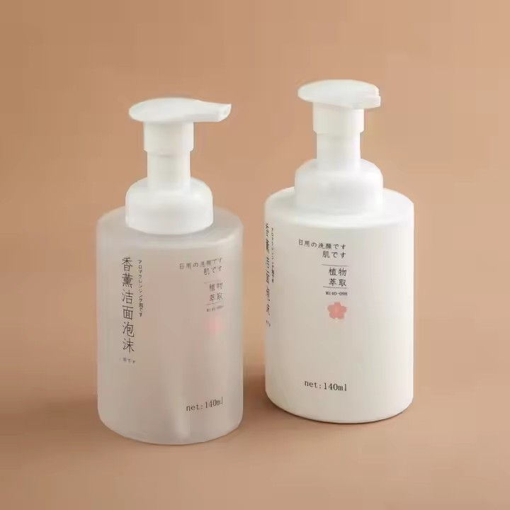 Skincare Foam Cleanser Bottles Empty Frosted Hand Wash Foam Pump Bottle